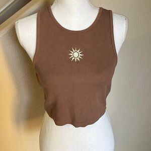 Full tilt sunshine ribbed tank top